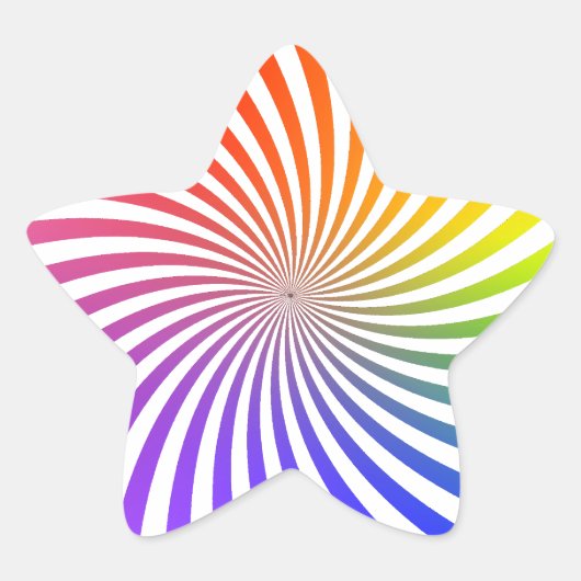 Rainbow Spirale Design: Sternenaufkleber Stern-Aufkleber (Vorderseite)