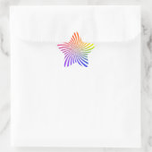 Rainbow Spirale Design: Sternenaufkleber Stern-Aufkleber (Tasche)