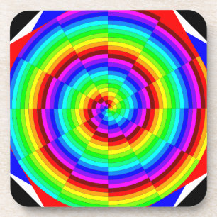 Rainbow-Spirale von Kenneth Yoncich Getränkeuntersetzer
