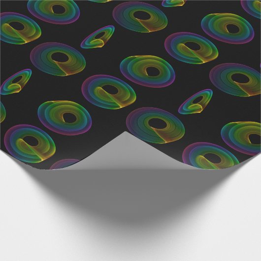 Rainbow SpiralFraktale Große Größe Geschenkpapier (Ecke)