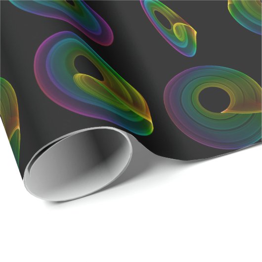 Rainbow SpiralFraktale Große Größe Geschenkpapier (Rolleneckpunkt)