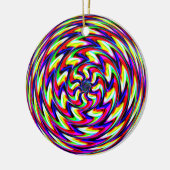 Rainbow Spiralism (Hinzufügen von Wörtern) Keramik Ornament (Links)