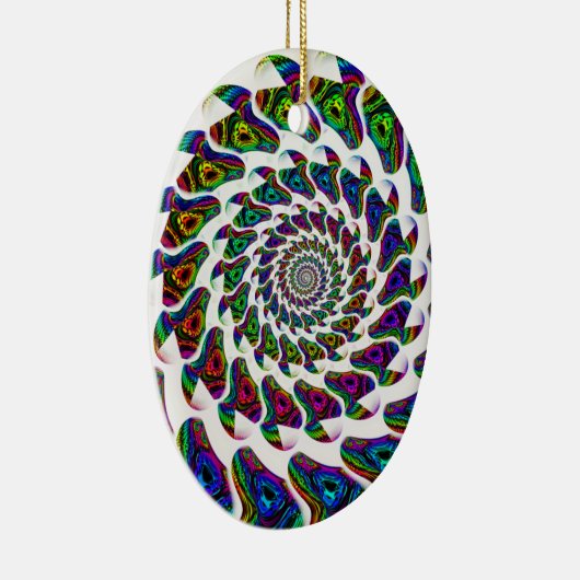 "Rainbow Spiralism" Keramik Ornament (Rechts)