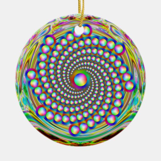 Rainbow Spiralismus Keramik Ornament (Vorne)