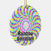 Rainbow Spiralismus Keramik Ornament (Rechts)