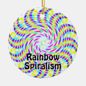 Rainbow Spiralismus Keramik Ornament (Vorne)