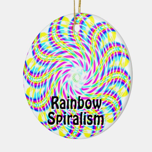Rainbow Spiralismus Keramik Ornament (Links)