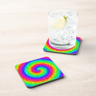 Rainbow-Spiralmosaik Getränkeuntersetzer