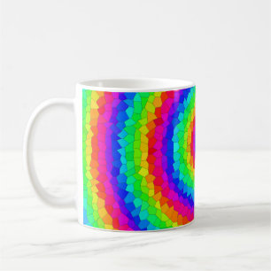 Rainbow-Spiralmosaik Kaffeetasse