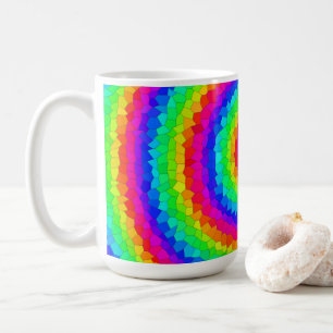Rainbow-Spiralmosaik Kaffeetasse