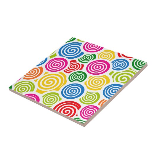 Rainbow Spirals Tile Fliese (Seite)