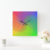 Rainbow Spiraluhr Quadratische Wanduhr (Zuhause)
