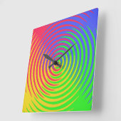 Rainbow Spiraluhr Quadratische Wanduhr (Winkel)