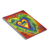 Rainbow Spirit Heart Liebe Art Journal Notizblock (Rechte Seite)
