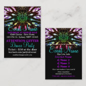 Rainbow Spirit Party Event Mini Flyer Visitenkarte (Vorne/Hinten)