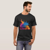 Rainbow Splash Abstract Color Burst T-Shirt (Vorne ganz)