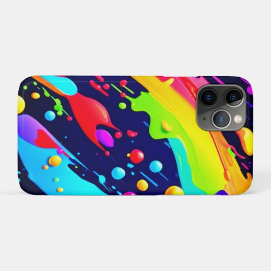 Rainbow Splash Art Case-Mate iPhone Hülle (Rückseite (Horizontal))