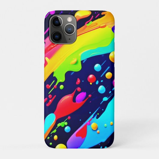 Rainbow Splash Art Case-Mate iPhone Hülle (Rückseite)