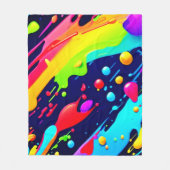 Rainbow Splash Art Fleecedecke (Vorderseite)
