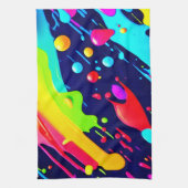 Rainbow Splash Art Geschirrtuch (Vertikal)