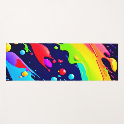 Rainbow Splash Art Yogamatte (Vorderseite (Horizontal))