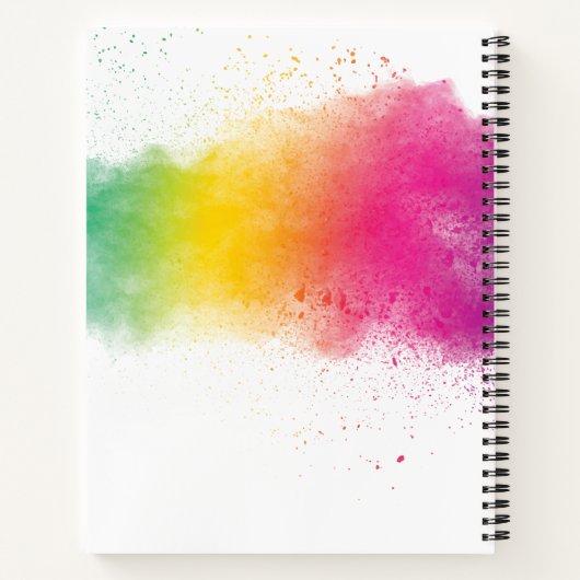 Rainbow Splash Dyeing Log Notizblock (Rückseite)