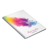 Rainbow Splash Dyeing Log Notizblock (Rechte Seite)