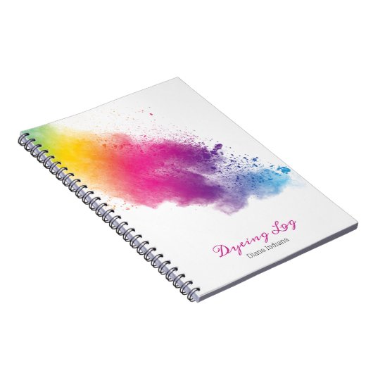 Rainbow Splash Dyeing Log Notizblock (Rechte Seite)