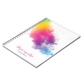 Rainbow Splash Dyeing Log Notizblock (Linke Seite)