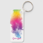 Rainbow Splash Dyeing Schlüsselanhänger (Rückseite)