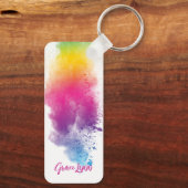 Rainbow Splash Dyeing Schlüsselanhänger (Rückseite)
