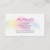 Rainbow Splash Dyeing Visitenkarte (Rückseite)