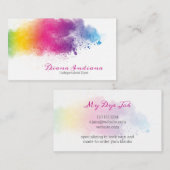 Rainbow Splash Dyeing Visitenkarte (Vorne/Hinten)