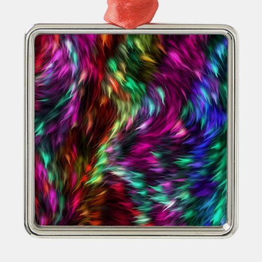 Rainbow Splash Metal Ornament Aus Metall (Vorne)