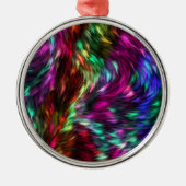 Rainbow Splash Ornament Aus Metall (Vorne)