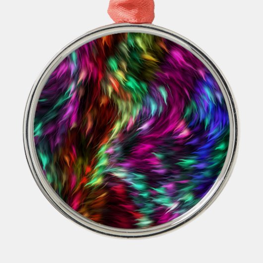 Rainbow Splash Ornament Aus Metall (Vorne)
