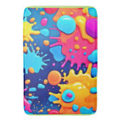 Rainbow Splash Paint Art Badematte (Vorderseite Vertikal)