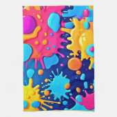 Rainbow Splash Paint Art Geschirrtuch (Vertikal)