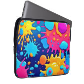Rainbow Splash Paint Art Laptopschutzhülle (Vorne Rechts)