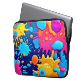 Rainbow Splash Paint Art Laptopschutzhülle (Vorderseite Links)