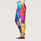 Rainbow Splash Paint Art Leggings (Links)