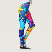Rainbow Splash Paint Art Leggings (Rechts)