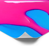 Rainbow Splash Paint Art Poster (Ecke)