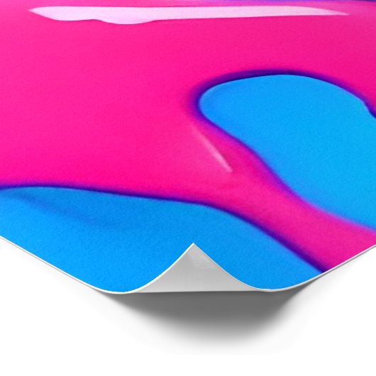 Rainbow Splash Paint Art Poster (Ecke)