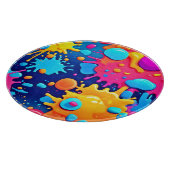 Rainbow Splash Paint Art Schneidebrett (Ecke)