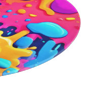 Rainbow Splash Paint Art Schneidebrett (Ecke)