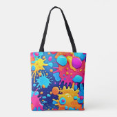 Rainbow Splash Paint Art Tasche (Rückseite)