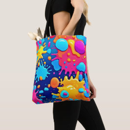 Rainbow Splash Paint Art Tasche