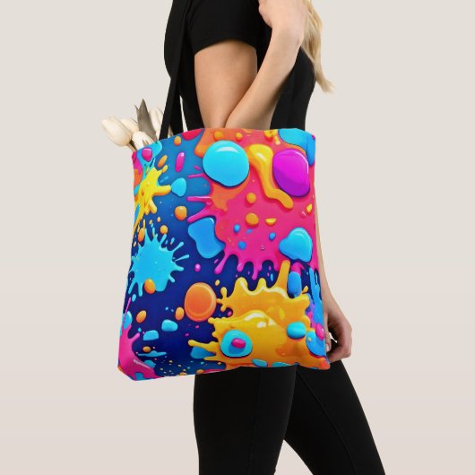 Rainbow Splash Paint Art Tasche (Von Nahem)