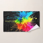 Rainbow Splash Powder Art Badhandtuch Set (Handtuch)